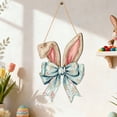 thumbnail image 5 of HuiXinOu Easter Bow Wooden Hanging Sign, 2D Flat Wall Door Decoration for Spring Festival, Porch Living Room Party Decor, Hand Painted Holiday Ornament, 5 of 6