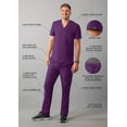 thumbnail image 3 of Adar Addition Go-Basic Scrub Set For Men - Classic V-Neck Scrub Top & Cargo Scrub Pants - A9300 - Eggplant - 2X, 3 of 7
