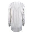 thumbnail image 4 of 2023 Clearance Women‘s Open Front Cardigan Sweaters  Fashion Long Sleeve Button Down Cardigans Fall Winter Cable Knit Chunky Warm Outwear Coats with Pockets, 4 of 7