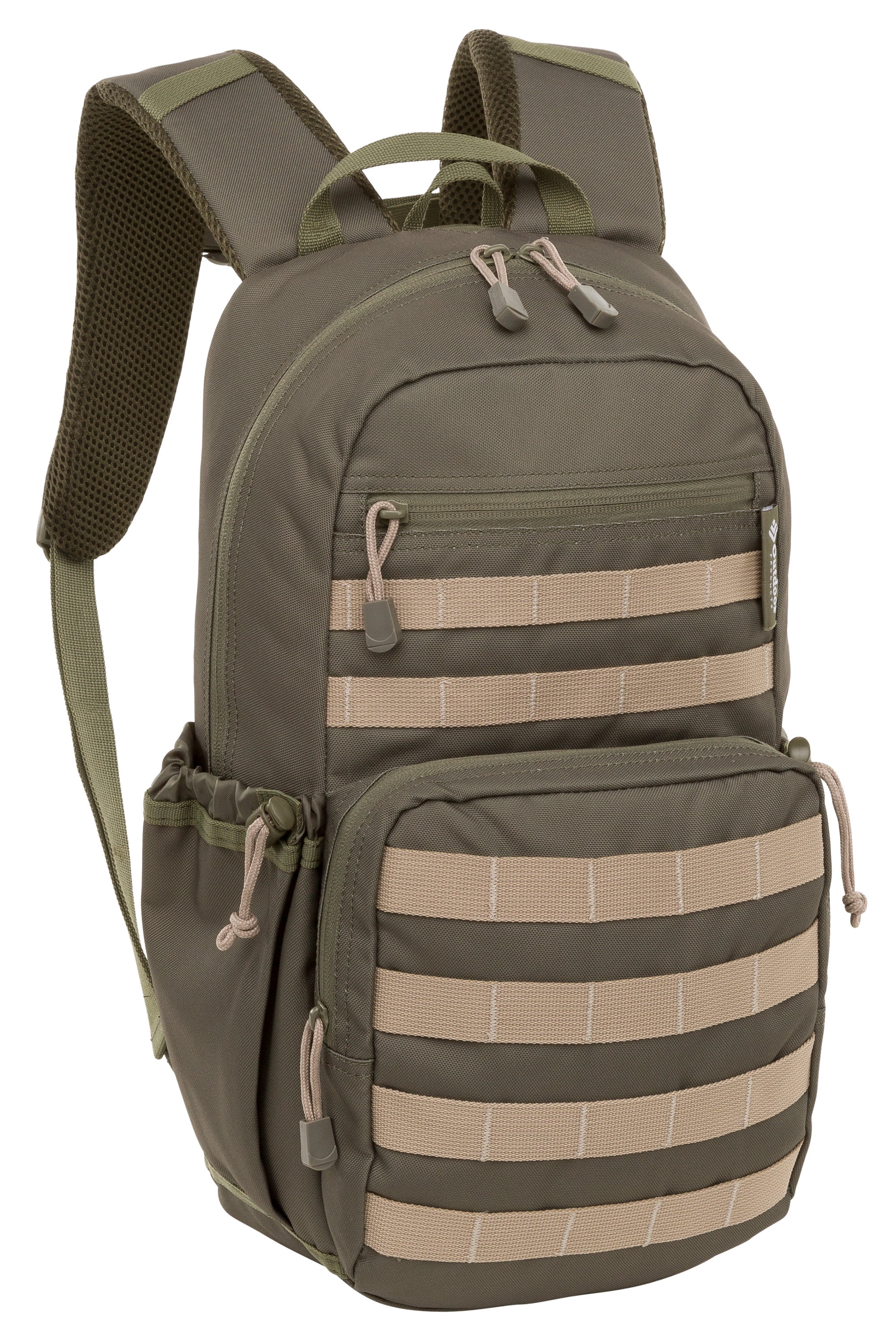 Outdoor Products Venture 17 Ltr Backpack, Green and Brown, Unisex