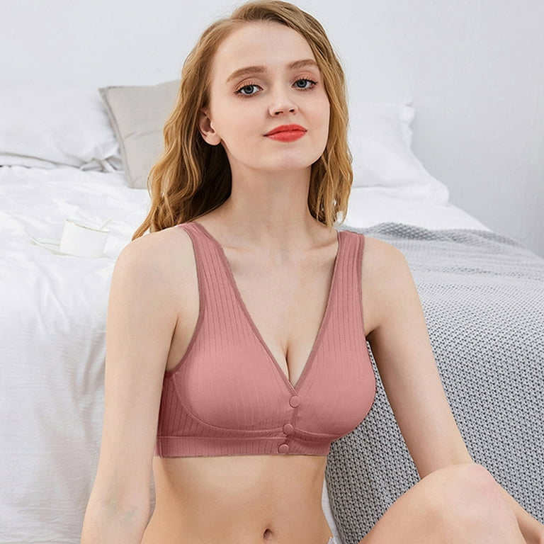 Pxiakgy intimates for women Feeding Vest Underwear Type With Front Gathered  Bra Buckle Women's Hot Pink + 3XL 