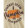 thumbnail image 6 of Toddler Girls Boys Sweatshirts Halloween Clothes Pumpkin Letter Print Crew Neck Long Sleeve Pullovers Fall Tops, 6 of 8