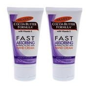 Cocoa Butter Fast Absorbing Hand Cream by Palmers for Unisex - 2.1 oz Cream - Pack of 2