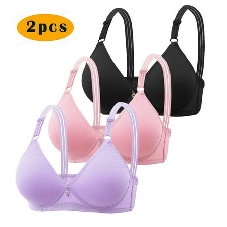 IFNND Front Button Bra Women s And Women s Steel Ring Gathering Comfortable Breathable Front Button Underwear Daily Bra No Underwire Full Coverage Everyday Bras