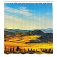 thumbnail image 3 of Ambesonne Landscape Shower Curtain, Italy Farmland Rural, 69"Wx75"L, Blue Yellow, 3 of 5