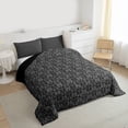 thumbnail image 3 of Feelyou Damask Teen Full Size Comforter Sets, Grey Hippie Dragonfly Bedding Sets, 3pcs, 3 of 8