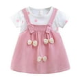 thumbnail image 1 of Robes pour Filles Robe d'Été à Imprimé Floral pour Bébés Filles à Manches Courtes Tenue Décontractée pour Bébés et Tout-Petits de 3 à 18 Mois pour Usage Quotidien, 1 of 3