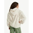 thumbnail image 2 of Justice Girl's Embossed Smiley Sherpa Jacket with Hood, Sizes XS - XL, 2 of 5
