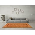 thumbnail image 3 of Ahgly Company Indoor Square Abstract Orange Modern Area Rugs, 4' Square, 3 of 4