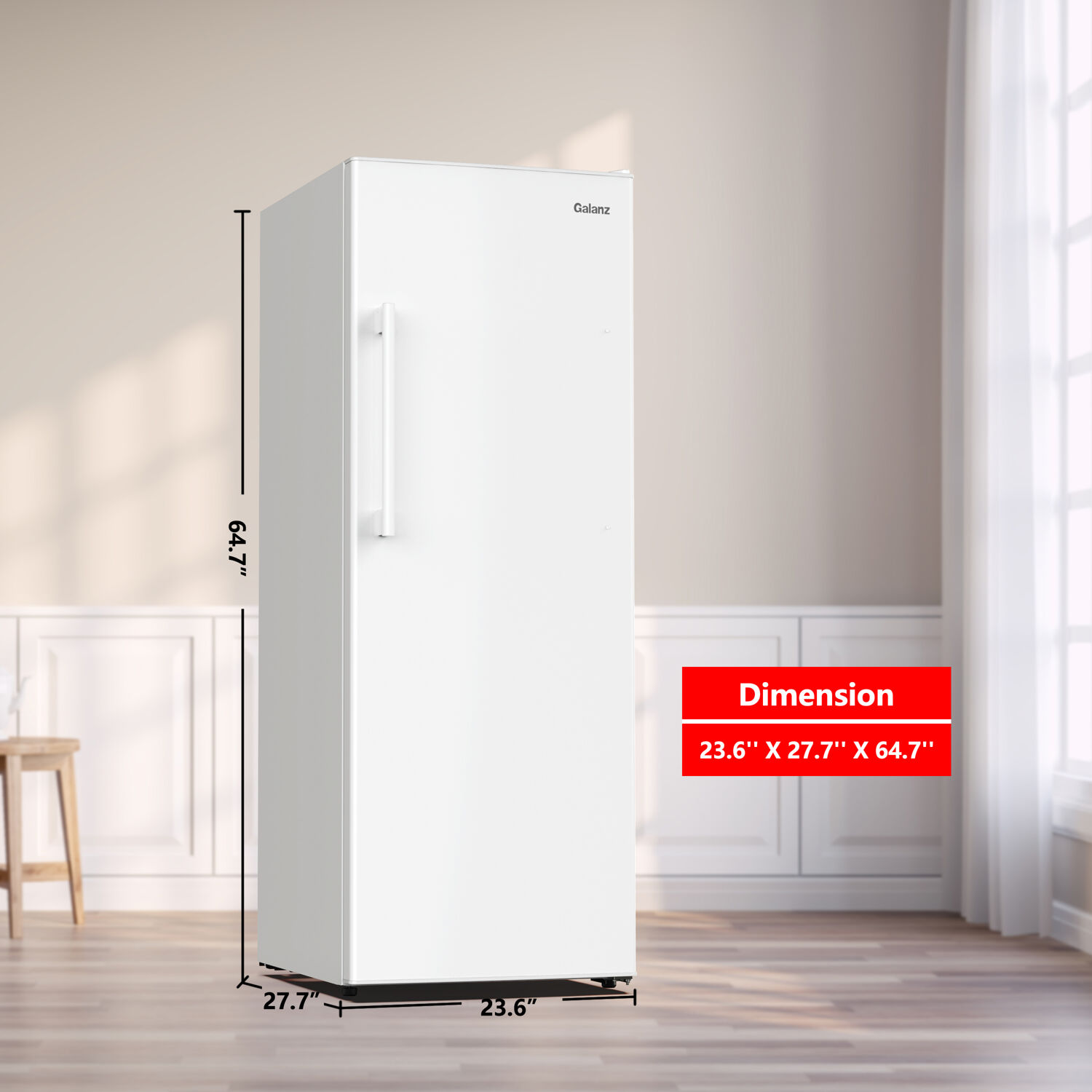 Galanz 11-Cu. ft. Convertible Upright Freezer, White, 66 in tall, GLF11UWEA16