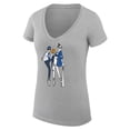 thumbnail image 2 of Women's G-III 4Her by Carl Banks Heather Gray Toronto Blue Jays Super-Slim Fit Lightweight Baseball V-Neck T-Shirt, 2 of 3