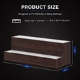 thumbnail image 5 of LED Lighted Liquor Bottle Display Shelf, 20 Inch Bar Display Shelf, DIY Illuminated Bottle Shelf with App & Remote Control, 2 Step Freestanding Holding Bottles for Home Bar, Party, Walnut, 5 of 6
