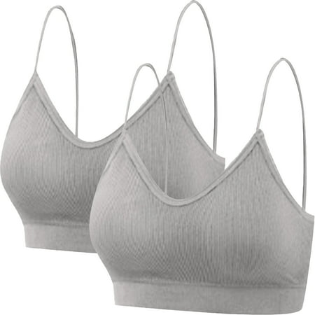 Pavied Minimizer Bras Bralettes for Women Seamless Bras Lady s Two Piece Set Seamless Top Strap Breast Pad Thread Plus Size Underwear Plus Size Bra Womens Bras L L