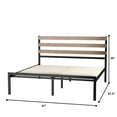 thumbnail image 3 of Costway Grand Size Metal Plate-Forme Lit Cadre Matelas Résistant Fondation W/tête de Lit, 3 of 10