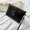 thumbnail image 1 of Embrague Bolso de sobre vintage para mujer, bolso de mano con solapa de papel Kraft, bolsos Retro (negro) Likrtyny Para Estrenar, 1 of 4