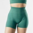 thumbnail image 4 of Gibobby Short Deportivo Pantalones cortos de algodón para mujer, cintura alta elástica, plisados, con volantes, lindos, para la playa, informales, fluidos(Glauco, M), 4 of 5