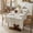 Coffee-70" x 55" (Rectangular), variant on Rustic Waterproof Linen Tablecloth Heavy Weight Beige Embroidery Table Cloths For Rectangle Tables Burlap Farmhouse Covers (coffee Leaves 55''x 70'')