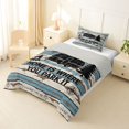 thumbnail image 2 of Manfei Retro Camper Twin Comforter Sets,Rustic Farmhouse Cabin Bedding Set,Brown Blue,Light Gray Reversible,2 Pieces,1 Comforter and 1 Pillowcase, 2 of 7