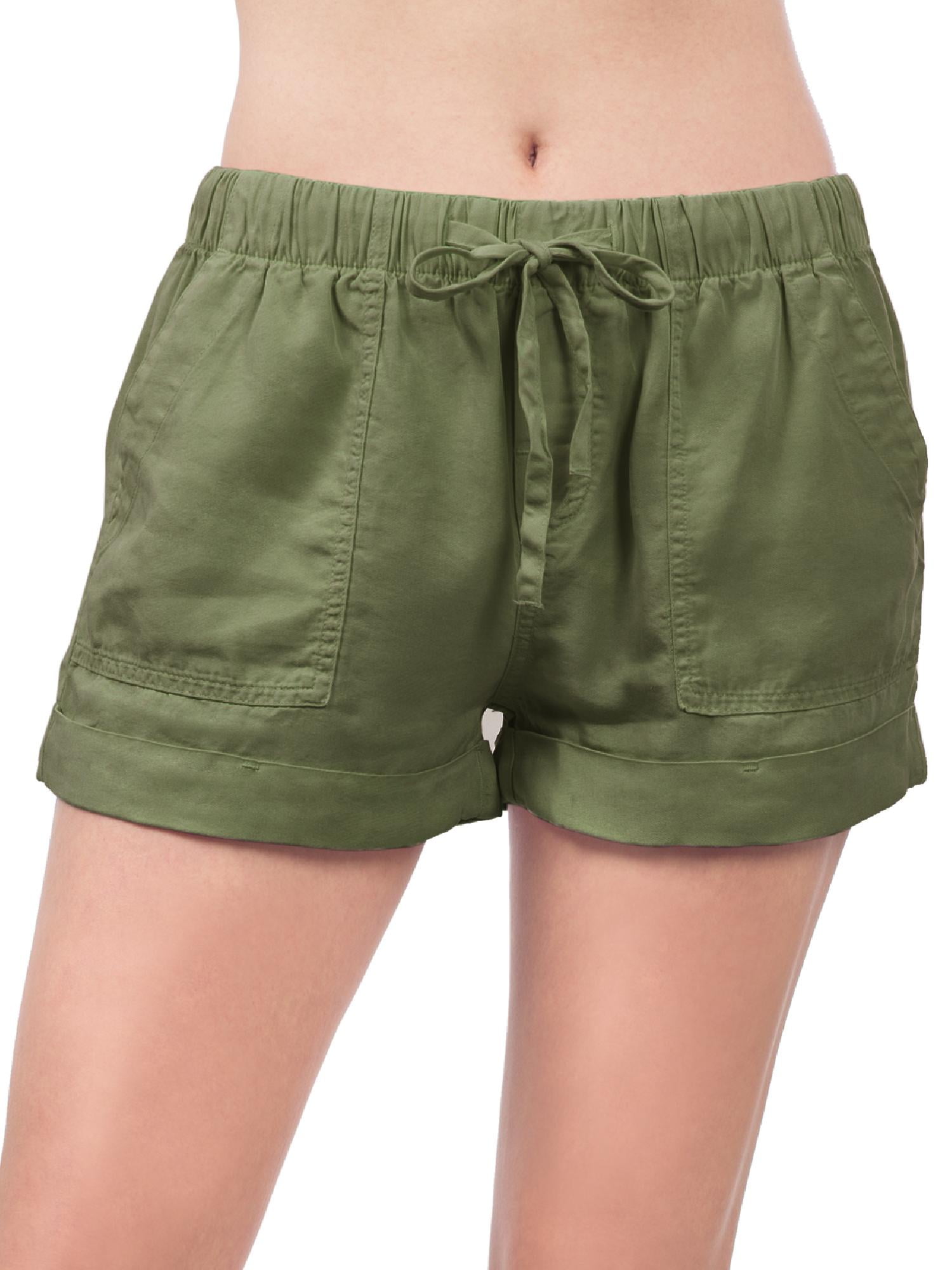 MixMatchy Womens Casual Elastic Band with Drawstring Waist Tencel Beach Shorts MixMatchy Womens Casual Elastic Band with Drawstring Waist Tencel Beach Shorts