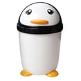 thumbnail image 1 of Cute Penguin Swing Lid Trash Can for Kids Plastic Wastebasket for Bedroom Office Car Kitchen Home Creative for Children Room Desktop Use, 1 of 3