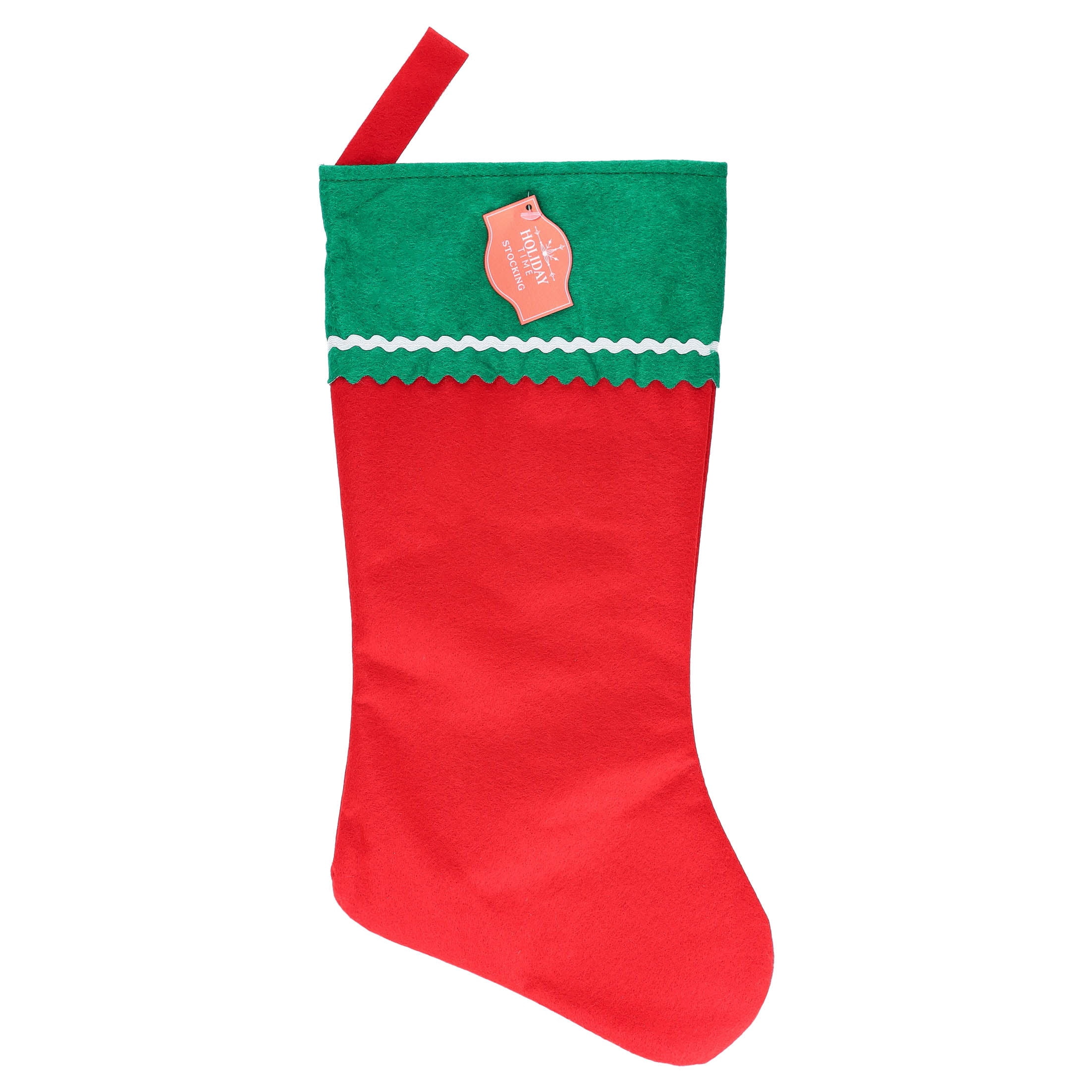 Felt Christmas Stocking, Red and Green, 17", by Holiday Time