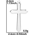 thumbnail image 2 of Stainless Steel Classic Plain Christian Cross Religious Church Prayer Pendant Necklace, 2 of 4