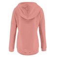 thumbnail image 5 of ShomPort Fall Button up Sweatshirt Casual Loose Fleece Lined Drawstring Hoodies with Pocket, 5 of 6