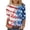 Camouflage, variant on SnZhen 3/4 Length Sleeve Womens Tops Women's Fashionable Independence Day Prints Printed Round Neck Three-quarter Sleeve 3/4 Sleeve T-Shirt Top