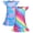 A03359-Blue+A03360-Color, variant on 2 Pcs Summer Girl Unicorns Nightgown Mermaids Cartoon Pajamas Dress for Kids Teenager Night Dress Baby Nightdress Cute Children Clothing 5-6 Years 120 CM