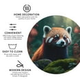 thumbnail image 3 of Yiaed Forest Plant Raccoon Print Leather Coasters for Drinks - Cup Coasters Coffee Table Kitchen Table Bar, Home & Office Gifts Handmade Drink Coasters-Round Shape, 3 of 6