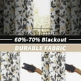 thumbnail image 2 of DriftAway Ryan Sketch Blackout/Room Darkening Grommet Lined Thermal Insulated Energy Saving Window Curtains, 2 Layer, Set of Two Panels, Each 52"X84" (Yellow and Gray), 2 of 7