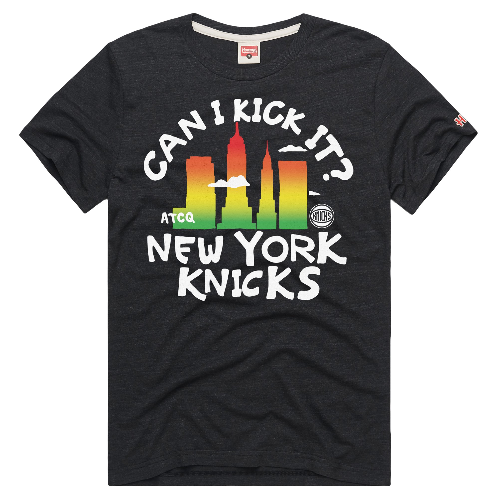 Men's Homage Charcoal New York Knicks A Tribe Called Quest x NBA Can I Kick It? Tri-Blend T-Shirt