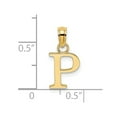 thumbnail image 3 of Diamond2Deal 14K Yellow Gold Block Letter P Initial Pendant for Women, 3 of 6