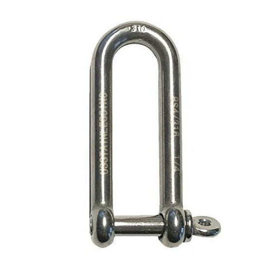 US STAINLESS Stainless Steel 316 Long D Shackle (1/4" Long D)