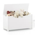thumbnail image 3 of RACCOMB Kids Wooden Toy Box Storage with Safety Hinged Lid for Ages 2+ (White), 3 of 5