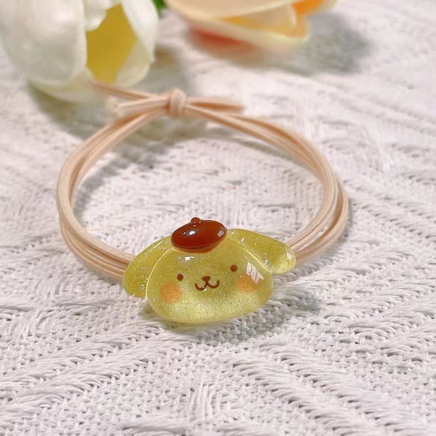 Sanrio-lazos para el pelo de Anime para niña, My Melody Kuromi Cinnamoroll, cuerda para el pelo, accesorios para niña pequeña de dibujos animados