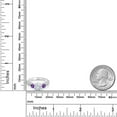 thumbnail image 3 of Gem Stone King 925 Sterling Silver White Moissanite and Purple Amethyst Engagement Ring for Women (1.78 Cttw, Gemstone, Round 7MM and 4MM, Size 9), 3 of 3