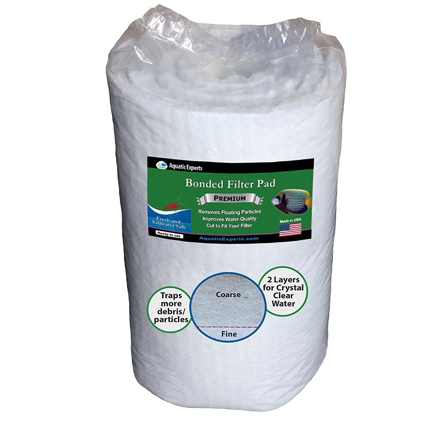 Premium True Dual Density Aquarium Filter Roll 18 inch by 72 inch