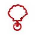 thumbnail image 1 of 10pcs/Lot 2x40mm Metal Hollow Shell Shape Keychain Split Key Ring Swivel Lobster Clasp Connector For DIY Bag Belt Dog Mask Chains Red, 1 of 9