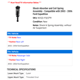 thumbnail image 2 of Shock Absorber and Coil Spring Assembly - Compatible with 2003 - 2006 Ford Expedition 2004 2005, 2 of 2