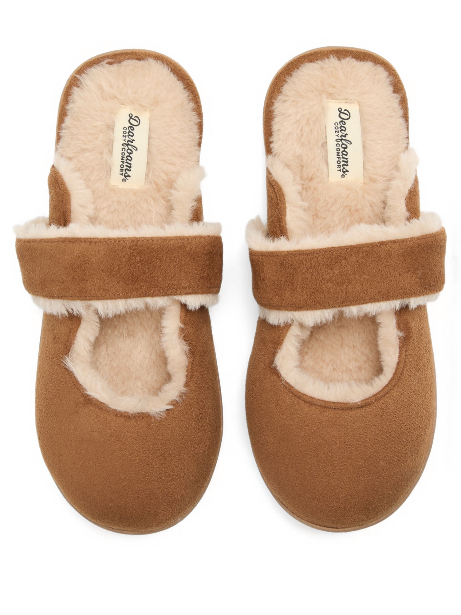 Dearfoams Cozy Comfort Women's Mary Jane Slip On Scuff Slippers