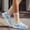 thumbnail image 2 of COEQINE Tie-Dye Blue Women Running Shoes Girls Soft White Sole Sneakers Hiking Camping Air Mesh Breathable Training Athletic Shoes Fitness Sneakers, 2 of 7