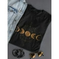 thumbnail image 3 of Celestial Magic Moon Phases Shaped T-Shirt Women -Image by Shutterstock, Female Small, 3 of 4