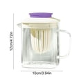thumbnail image 3 of Weloille Glass Water Pitcher 1 Piece, With Strainer Filter, Heat Resistant Borosilicate Glass Jug, Leakproof Iced Tea Juice Container, For Home Kitchen Cold Hot Drinks Serving, 3 of 7
