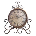 thumbnail image 1 of Reloj despertador de estilo vintage, reloj de mesa retro antiguo, decorativo, sin tictac, clásico retro (sin batería)., 1 of 5