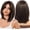 Dark Brown, variant on Short Brown with Highlights Bob Wigs for Women,Synthetic Wavy Curly Hair Wig with Bangs for Daily