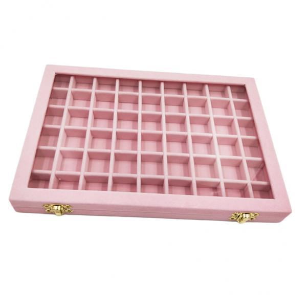 2x Bandeja de almacenamiento de caja de exhibición de joyería de apilable de , exhibición clara de sus joyas almacenadas mientras las ma Zulema Bandeja de terciopelo para joyas
