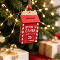 thumbnail image 6 of Wooden Letters to Santa Mailbox Christmas Ornament, Red Holiday Tree Hanging Decor with Bead, Rustic Farmhouse Xmas Party Decoration Gift, 3.62 Inch, 6 of 7