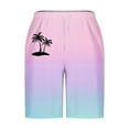 thumbnail image 4 of ZCFZJW Mens Tropical Bech Hawaiian Shorts with Pockets Casual Tie Dye Gradient Print Summer Elastic Waist Surfing Board Shorts Lightweight Quick Dry Swim Trunks Bathing Suit Pink S, 4 of 5