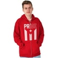 thumbnail image 5 of Puerto Rican Pride PR National Flag Zip Up Hoodie Men's Women's Brisco Brands S, 5 of 5